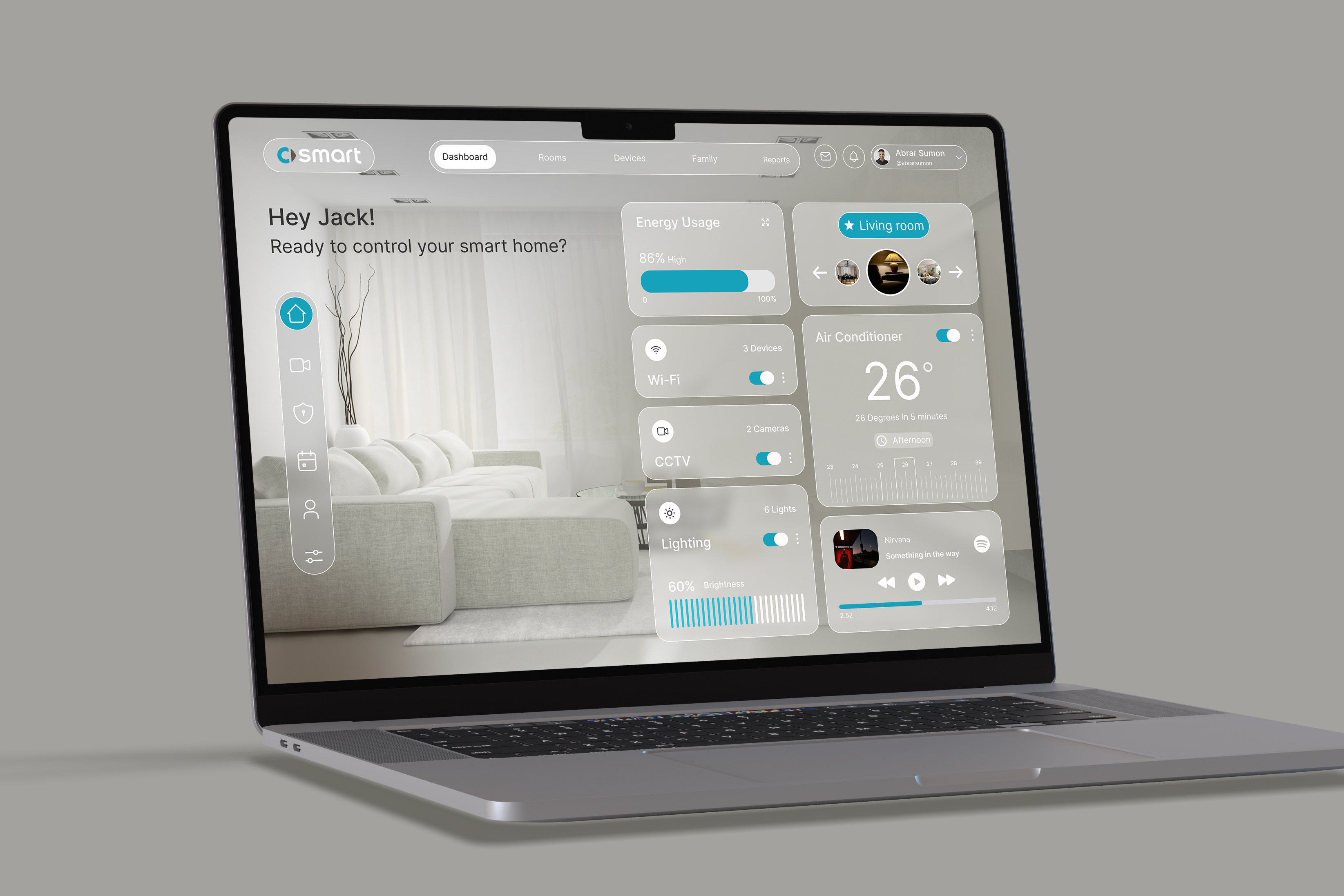 SMART HOME DASHBOARD UI dashboard elegant homepage figma figma design graphic design home controling home devices control home devices controling homepage homepage ui landing page design landing page ui modern homepage modern website smart home smart home dashboard ui ui design ui ux website design