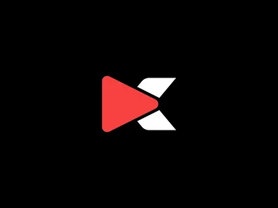 K + Play Button Logo icon k logo k play logo media modern logo monogram pictorial mark play play button simple logo video