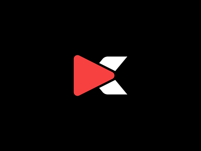 K + Play Button Logo icon k logo k play logo media modern logo monogram pictorial mark play play button simple logo video