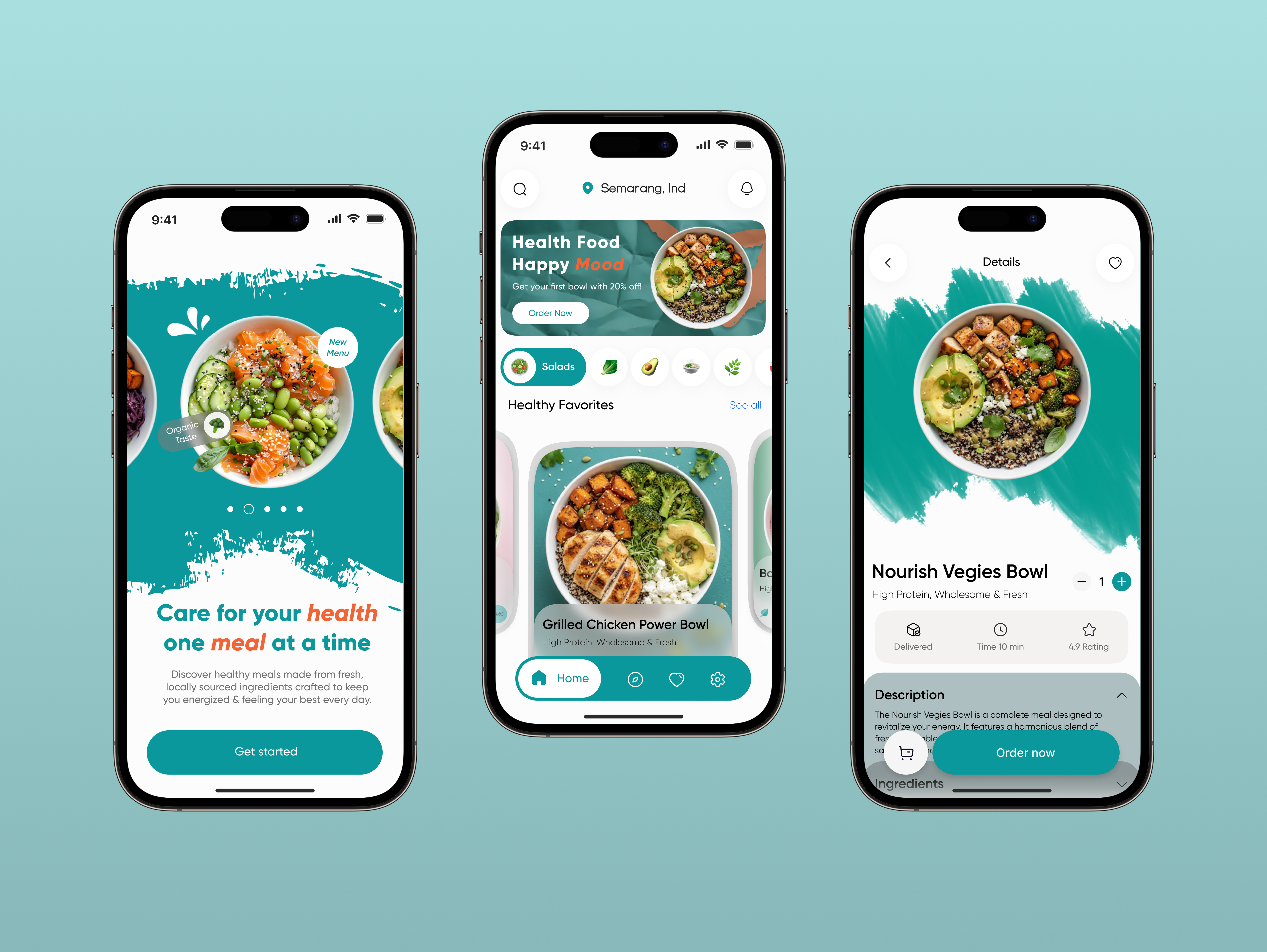 Nourish —Healthy Food Apps android app application branding exploration graphicdesign healthyfoodapp ios iphone mobile mobileapp restaurantapp ui uiuxdesign ux website