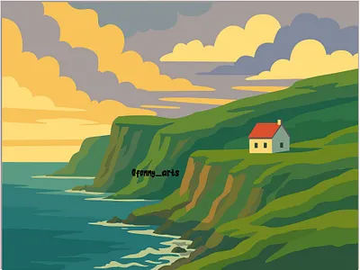 Cliff Perched House adventure background cliff climbing countryside environment land landscape mountain natural nature ocean outdoor peak rocks scenery sea sky waterfall