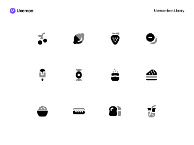 Food & Beverage - Uxercon Icon Library animation beverage design dinner drink fast food figma food food delivery foodandbeverage healty food icon icon design iconography logo restaurant ui uiux ux uxercon