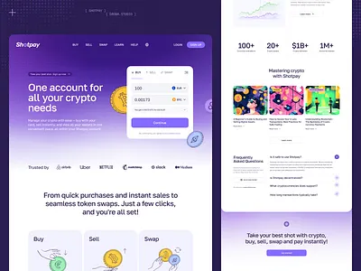 Crypto Exchange Landing Page crypto exhange landing page logo logotype responsive ui web design web3