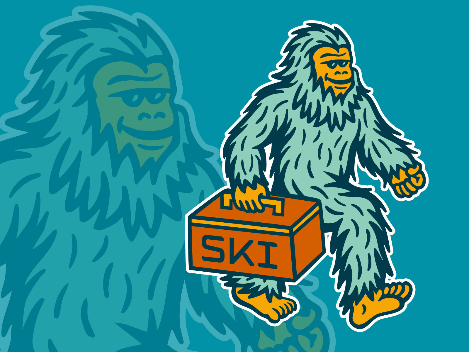 Example of Ski Brothers Heat & Air Yeti Mascot