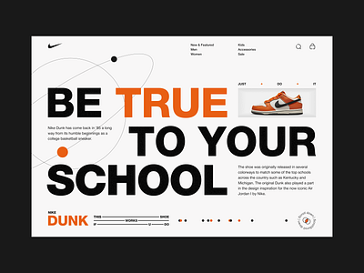Nike Dunk series - webpage clothing creative design e commerce fashion hero homepage landing minimal nike shoe store shoes sneakers typography ui ux web website