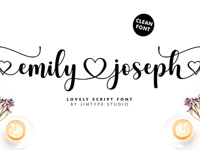 Emily Joseph - Lovely Valentine Font branding design font design fonthandwriting handlattering illustration letteringfont script lettering typography ui
