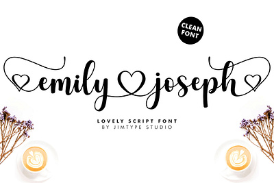 Emily Joseph - Lovely Valentine Font branding design font design fonthandwriting handlattering illustration letteringfont script lettering typography ui