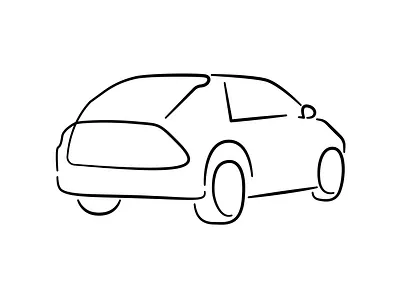 Car line art design illustration illustration art line art one line art vector
