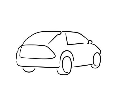 Car line art design illustration illustration art line art one line art vector
