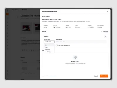 Ecomiq - Add Product Variants for SaaS E-Commerce crm dashboard e commerce marketing marketplace online shop online store product design product management product variant saas saas design saas e commerce sales ui ux web app web builder web design