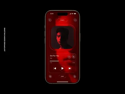 Juxtopposed Design Challenge | Day 04 | Spotify | Glassmorphic