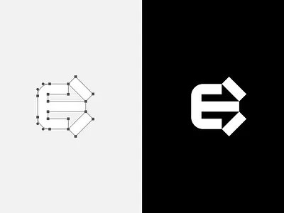 Letter e, e logo, software logo app logo application brand design brand identity brand logo graphic design icon innovate logo logo logo design logo redesign modern tech logo monogram logo simple logo software startup tech logo technology logo visual identity