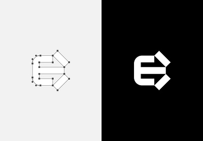 Letter e, e logo, software logo app logo application brand design brand identity brand logo graphic design icon innovate logo logo logo design logo redesign modern tech logo monogram logo simple logo software startup tech logo technology logo visual identity