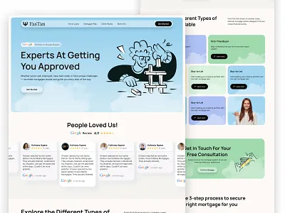 Online Mortgages Website cleanui financeui fintech interactiondesign landing page mortgageplatform productdesign uidesign uxdesign web design website