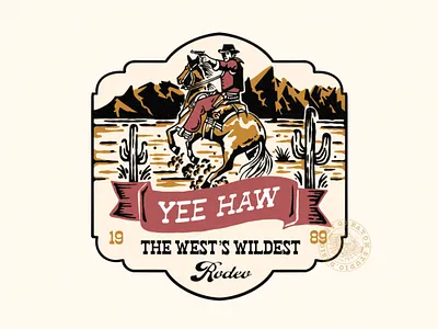 Cowboy spirit cowboy howdy illustration rodeo vintage west western wildwest yeehaw