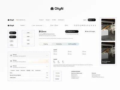 UI Kit for CityAI app design product design ui uiux ux web app