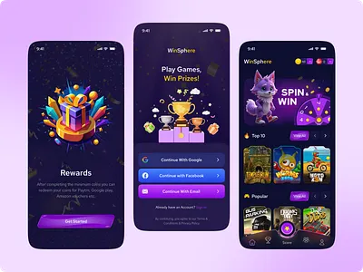 Game Mobile UI Design android app design app store game app game design game interface game ui home home page ios login mobile app mobile game mobile ui online games product design sign up software splash screen user interface