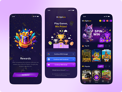 Game Mobile UI Design android app design app store game app game design game interface game ui home home page ios login mobile app mobile game mobile ui online games product design sign up software splash screen user interface