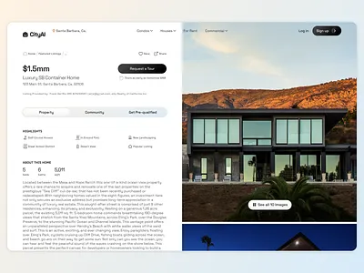 CityAI - About the property product product design sass uiux web app web design