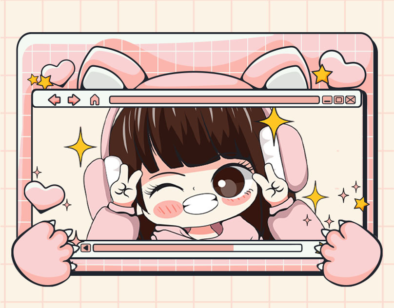 Yuki – Streamer Character Illustration & Branding aesthetic animation anime style artist branding character design chibi cute graphic design illustration kawaii logo mascot motion graphics pastel procreate streamer ui vtuber yuki