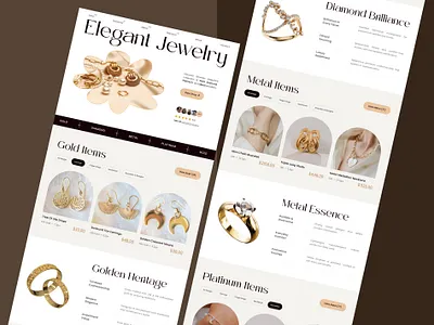 Jewelry Website UI/UX Design agency branding creative ui jewelry website new ui new website trending ui uiux
