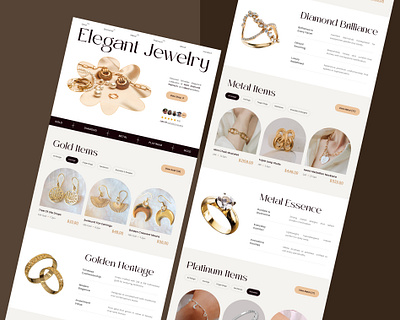 Jewelry Website UI/UX Design agency branding creative ui jewelry website new ui new website trending ui uiux