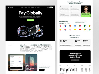 Finance Saas Landing Page fiance finance landing page finance website fintech landing page landing page design saas saas landing page saas website ui ux web design website website design