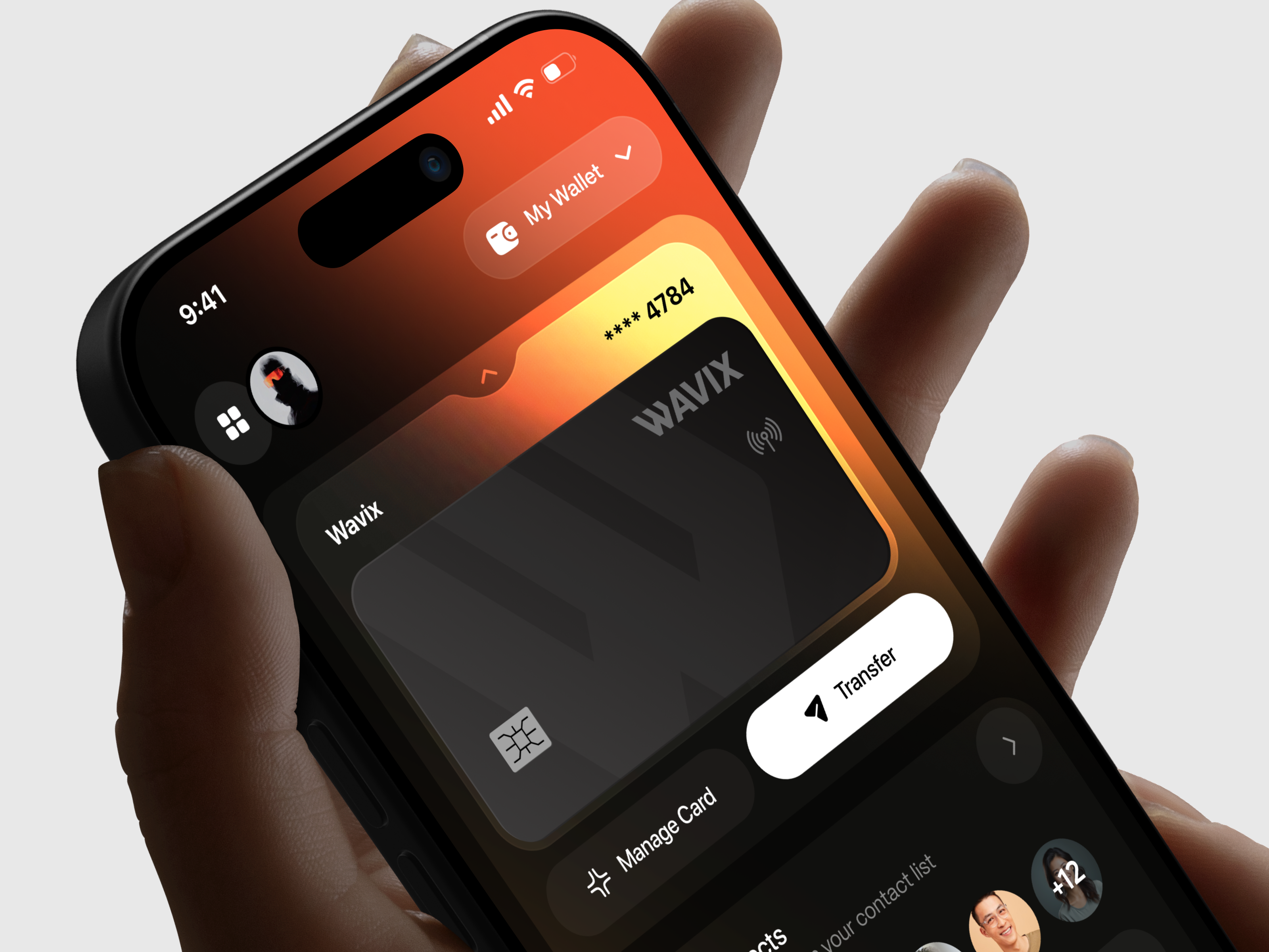 Wavix - Finance Mobile App app design app ui banking digital wallet finance finance app design finance app ui finance application finance mobile app finance mobile app design finance ui financial fintech fintech mobile app ios mobile mobile app mobile screen wallet wallet app