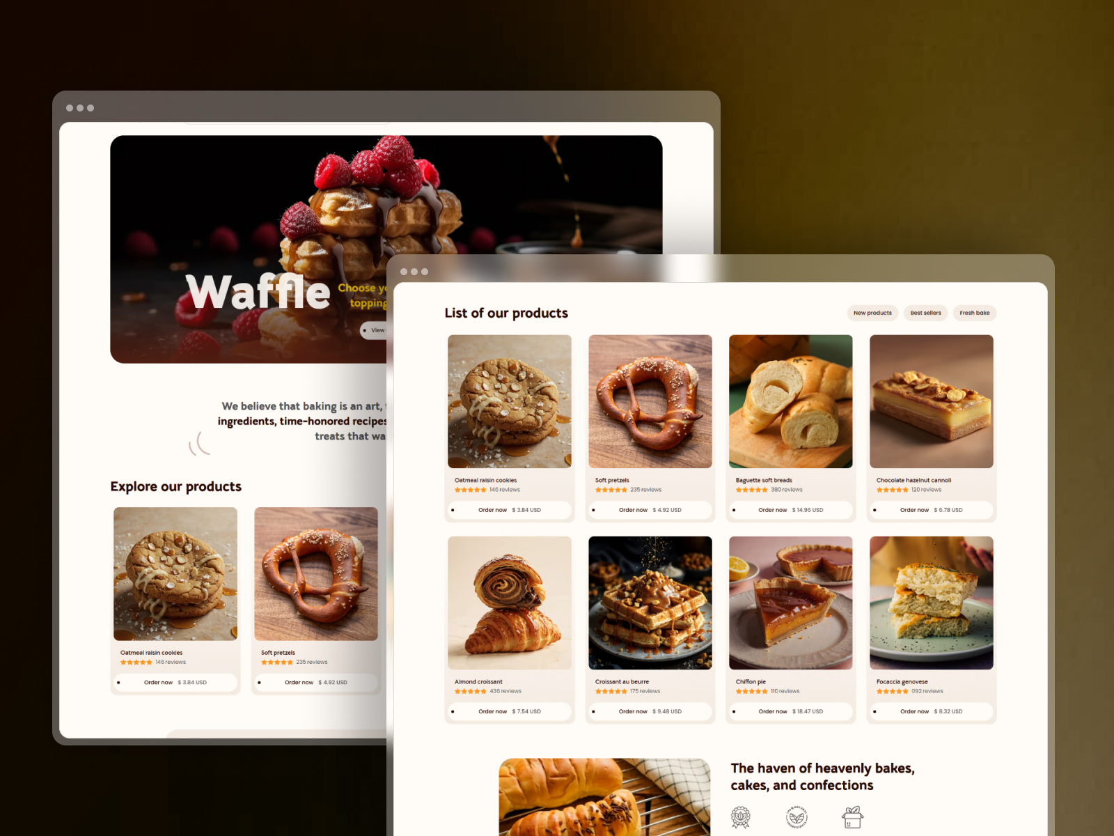 Bisqueria - Food and Drink Ecommerce Website Webflow Template bakery webflow website template bakery website business cafe website design drink website template ecommerce website template food website template graphic design mobile friendly responsive seo friendly uiux web design web development webflow website webflowecommerce