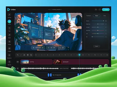 AI Video Studio ai video editing ai video studio dashboard product design storytelling ui uiux ux uxdesign video editing video editor website