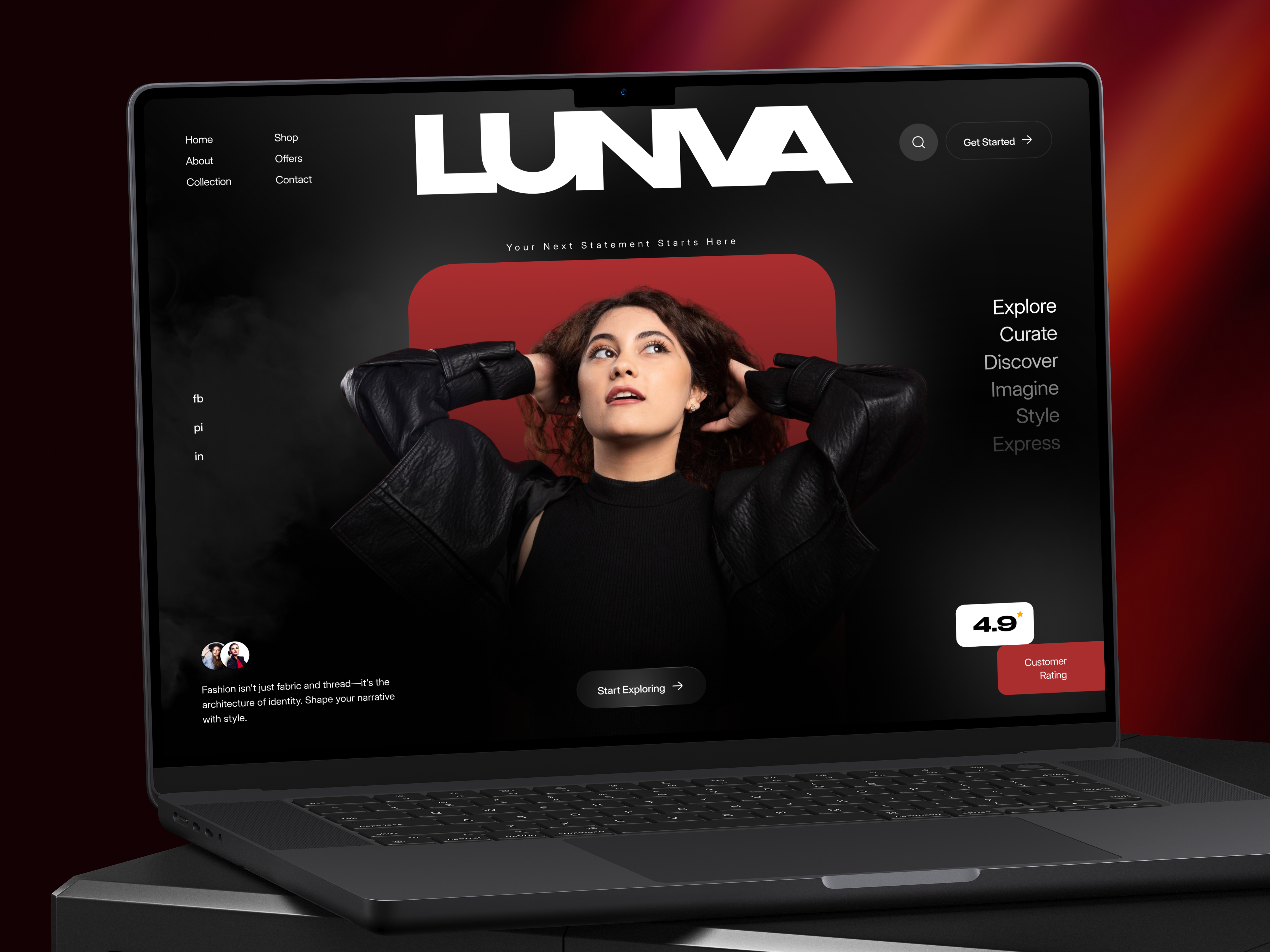 Example of Website UI Design Concept (6 Subpages)