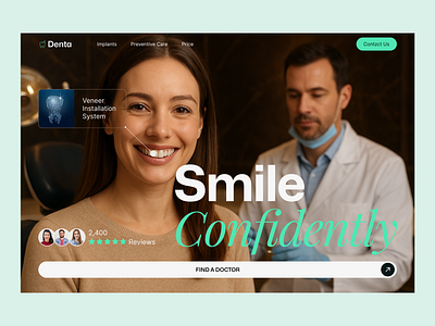 Dental clinic webesite dental clinic dentist design ecommerce graphic design health home page landing page teeth ui uiux ux wabe wabesite