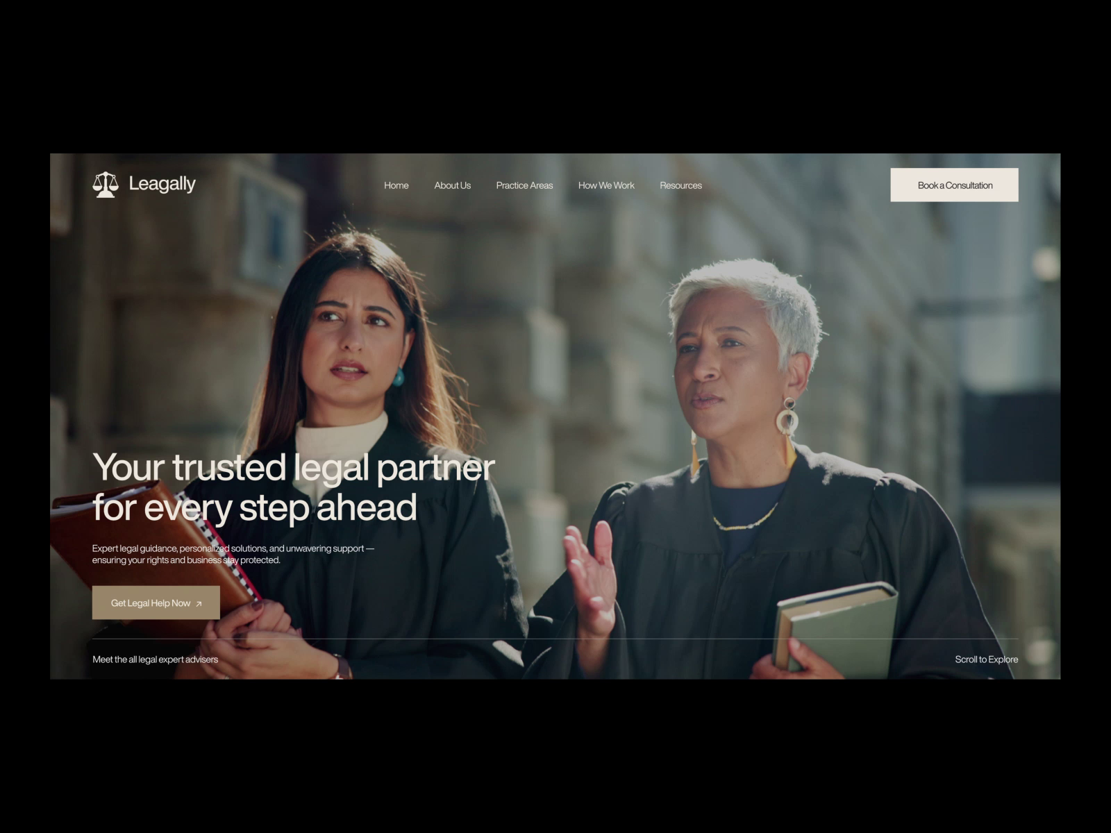 Example of Legal Advisor Website Design