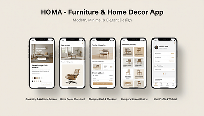 Homa - Furniture & Home Décor App UI Kit ui