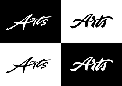 Arts, Logotype. Which do you prefer? arts branding design illustration lettering ligature logo logo design logotype matt vergotis script typeface typography verg
