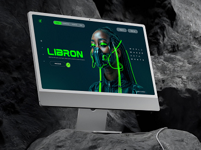 LIBRON – Cyberpunk Fashion Interface 3d ai design cyberpunk digital fashion experimental fashion futuristic graphic design interface landing page modern neon techwear ui uiux web design