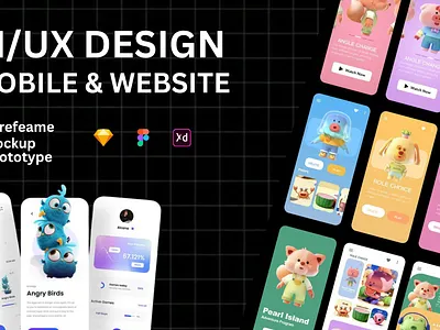 Modern, Professional Website & Mobile UI/UX Design 3d animation branding graphic design landing page mobile design motion graphics ui ux design website design