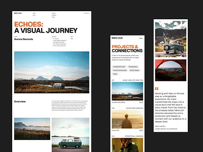 Art Director Portfolio - Work Page art director big type minimalist nucleus our work our works personal portfolio portfolio project detail projects swiss swiss design swiss style ui uiux web design website work work detail works