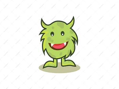 Little Green Monster Logo brand branding brandlogo cartoon cute design graphic design green logo logo design logodesign logoforsale monster monster logo vector