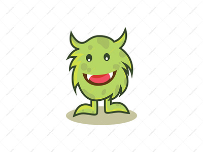 Little Green Monster Logo brand branding brandlogo cartoon cute design graphic design green logo logo design logodesign logoforsale monster monster logo vector