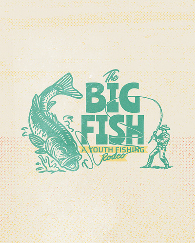 Graphic Design : The Big Fish | A Youth Fishing Rodeo ayam brand brand identity branding design dust event graphic graphic design hand drawn hand drawn illustration header identity illustration logo poster vector vintage vintage design visual