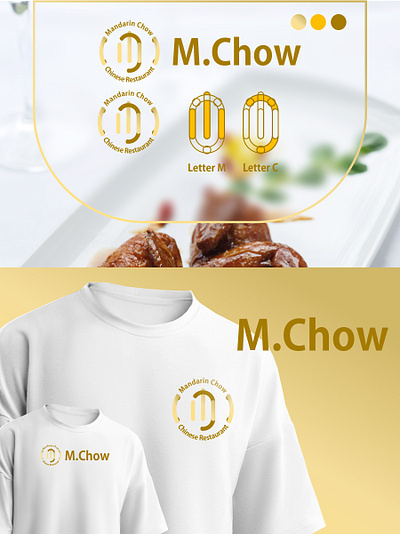 Tshirt Design M Chow (Restaurant) app branding design design restaurant flyer graphic design illustration logo logo culinary monogram logo poster tshirt design ui vector