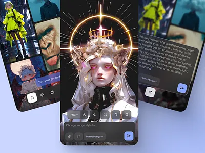 Alyra AI - Image AI Generation App ai ai app ai design ai generated app design clean design creative app dark mode dribbble futuristic design image generator minimal ui minimaldesign modern ui product design prompt to image ui design uiuxdesign visual design visualdirection
