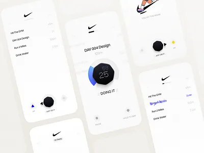 NIKE TODO APP app clean fresh interface mani jalilzadeh minimal minimal app mobile nike planner planning product productivity running todo todo list ui ui design ux wayofmani