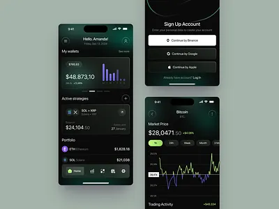 Mobile App for Crypto Trading & Portfolio Management App app design application design design interface ios app design mobile app product service startup ui ux