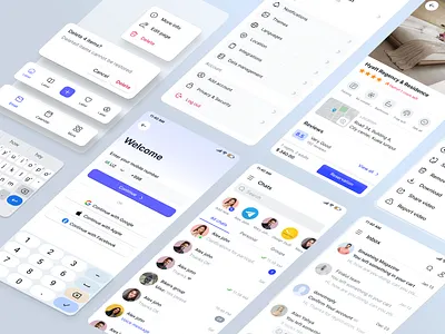 Mobile app UI kit android app ui chat figma ios login mobile app mobile apps settings uikit