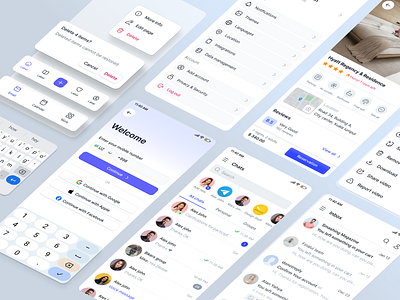 Mobile app UI kit android app ui chat figma ios login mobile app mobile apps settings uikit