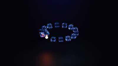 Luminal Orbit — Glass Cube Motion Study By Negimonsters 3d 3d illusration animation blockchain branding crypto design graphic design illustration motion design motion graphics web design web3