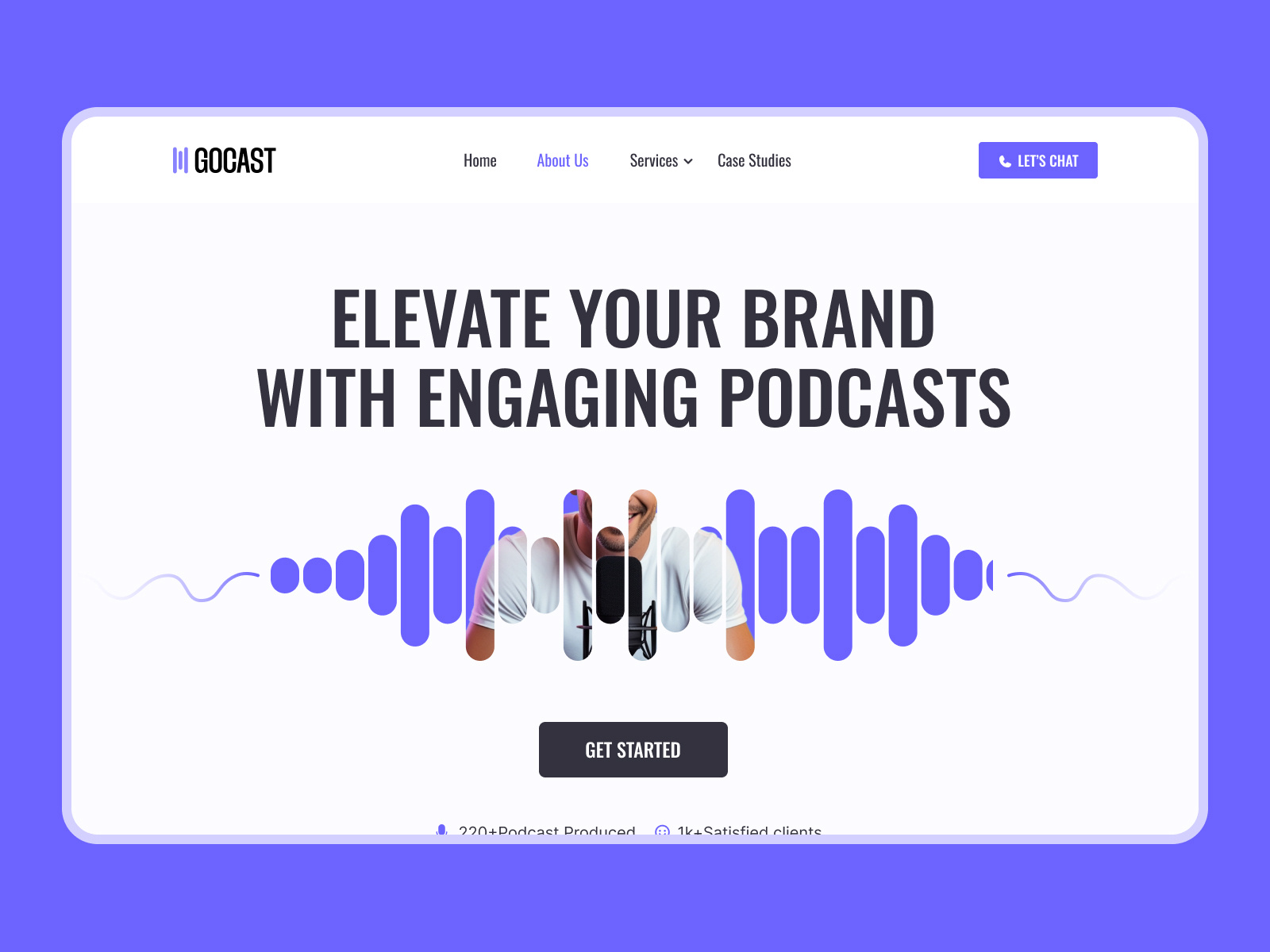 Gocast — Podcast Production Agency WordPress Theme agency theme branding creative studio design digital agencies drag and drop multipurpose theme no code theme podcast agenecies podcast theme production companies ready theme responsive design responsive theme themes for freelancers ui wordpress wordpress theme