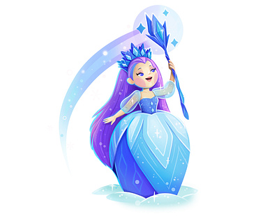 Candyland Ice Queen background and character concept boardgame cartoon character design frozen hasbro icequeen illustration zutto
